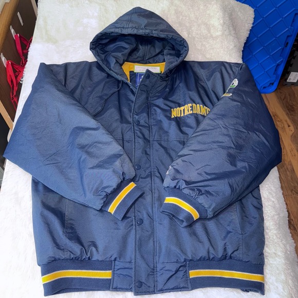 Vintage Notre‎ Dame Fighting Irish Starter Hooded Jacket Men's Size L